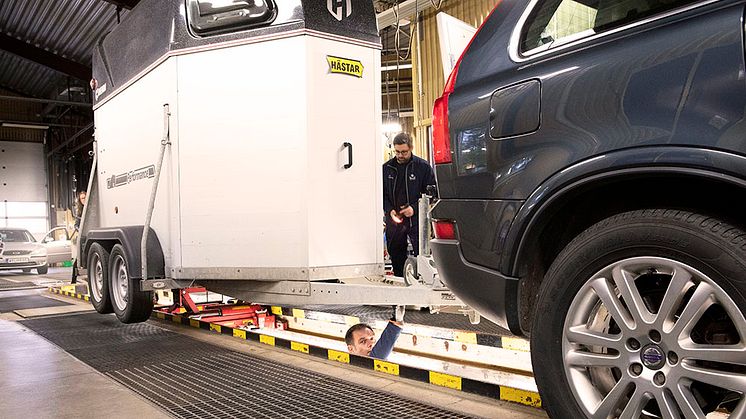 Tre av tio hästtransporter har allvarliga fel. Det visar Bilprovningens besiktningsstatistik för 2025.  Foto: Bilprovningen