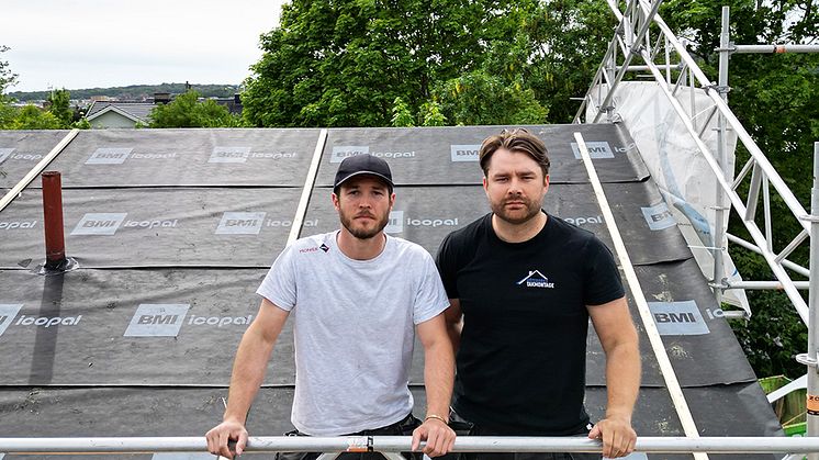 Gustaf Saxvall och Lars Rapp på Göteborgs Takmontage