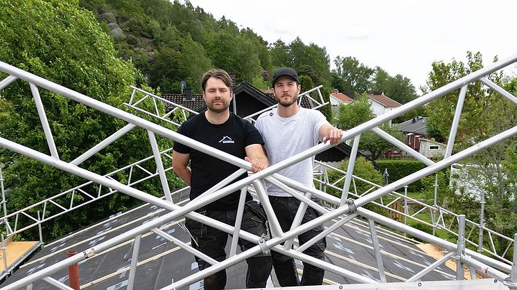 Gustaf Saxvall och Lars Rapp på Göteborgs Takmontage