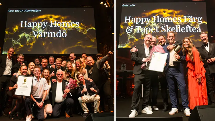 Happy Homes Värmdö och Happy HOmes Skellefteå vinner Guldburken.