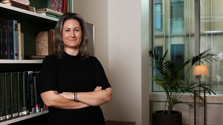 Athanasia Skriapa-Manta disputerar med avhandling om medfödda synnervsmissbildningar hos barn. Foto: Eva Tov.