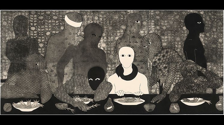 Belkis Ayón, La cena, 1991. Courtesy of the Belkis Ayón Estate.
