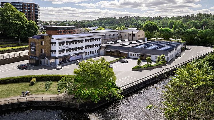 Visionsbild över fastigheten Forsen på Druvefors i Borås