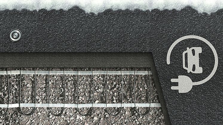 Nya Raychem WinterGard värmekabelmatta håller laddplatser snö- och isfria.