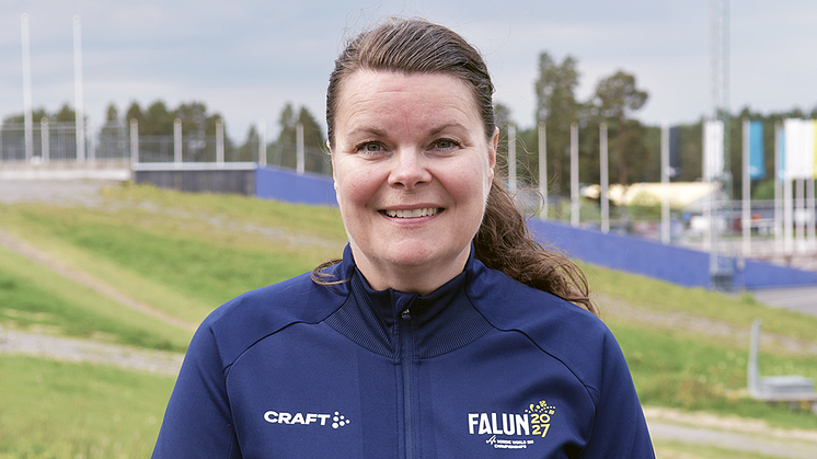Johanna Lundström, tillförordnad ekonomichef i VM-bolaget Skid-VM i Falun 2027 AB samt tillförordnad vd för Svenska Skidspelen. Foto: Malin Fuhr.