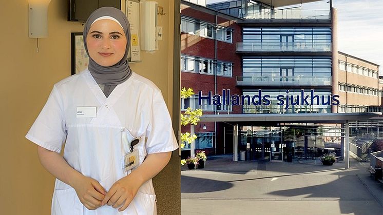 17-åriga Arin Albagdadi sommarjobbade på Kvinnokliniken och gynekologimottagningen på Hallands sjukhus i Halmstad. 