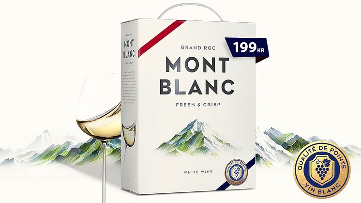 Nyhet! Mont Blanc vitt vin till ett svindlande pris 199kr