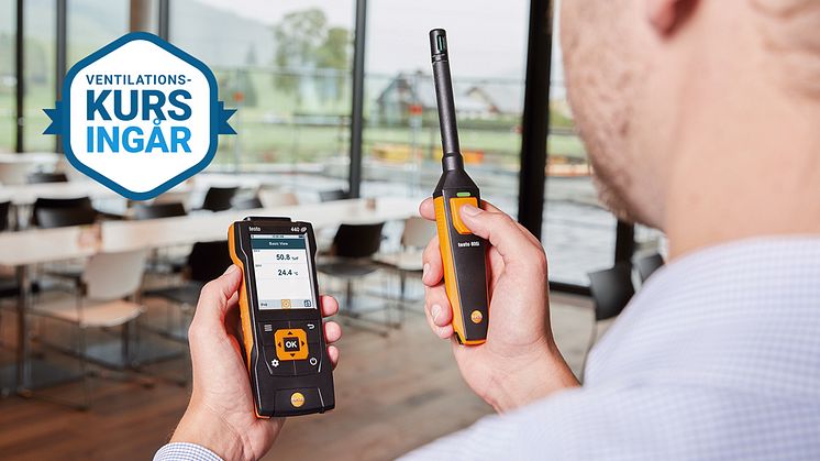 Just nu ingår en heldag grundkurs i ventilation vid köp av utvalda ventilationsinstrument.
