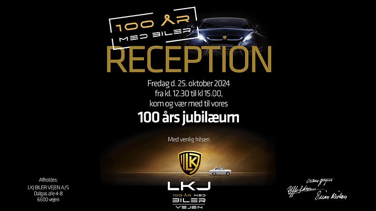 LKJ Biler i Vejen inviterer til 100 års jubilæum