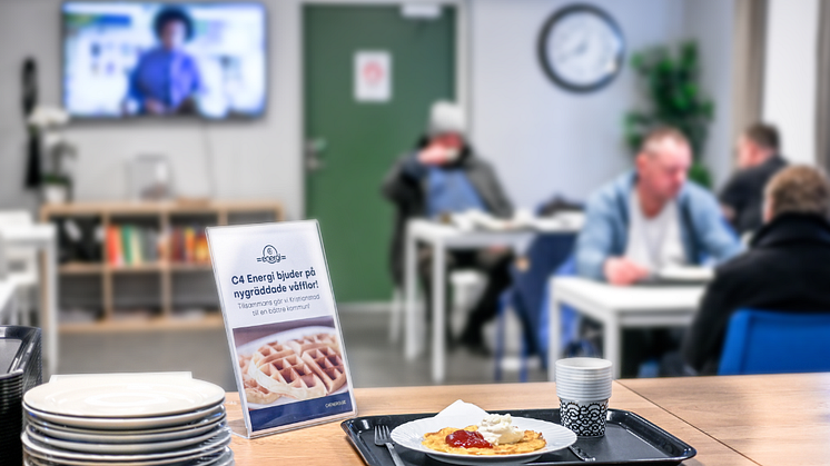 På tisdag 25 mars firas Våffeldagen och då bjuder C4 Energi på nygräddade våfflor  på Café David på Skåne Stadmission i Kristianstad.