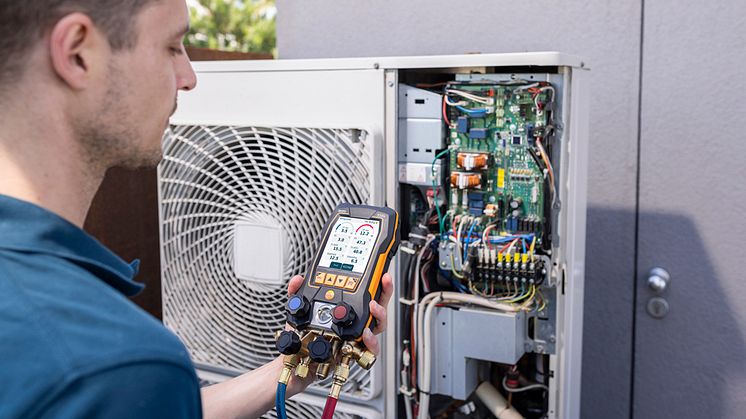 Nya manometerstället testo 558s med smart app-anslutning.