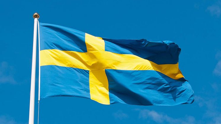 Bild på Sveriges flagga