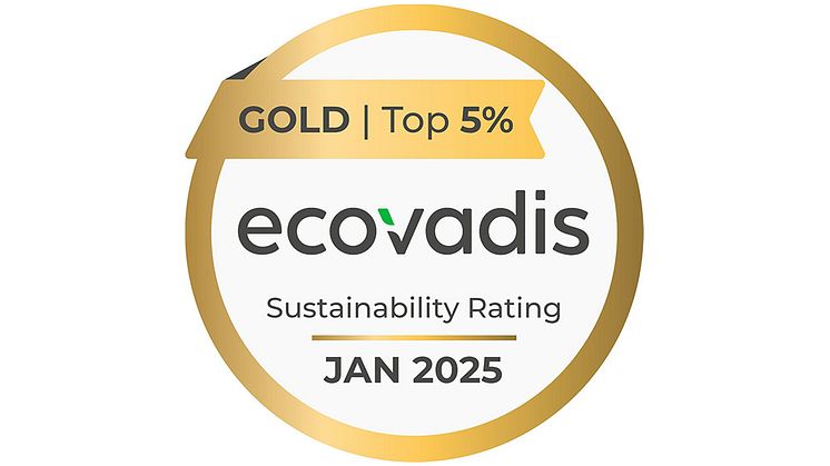Geberitille EcoVadis-kultamitali vastuullisuudesta
