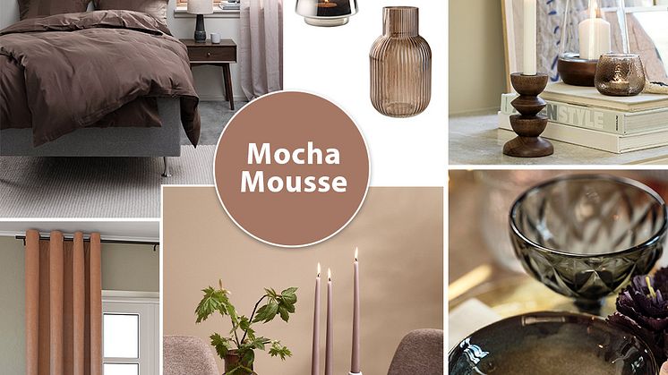 Este año, Pantone ha elegido el sofisticado Mocha Mousse como el color del año, y en JYSK han seleccionado productos que capturan la esencia de esta tonalidad cálida y acogedora
