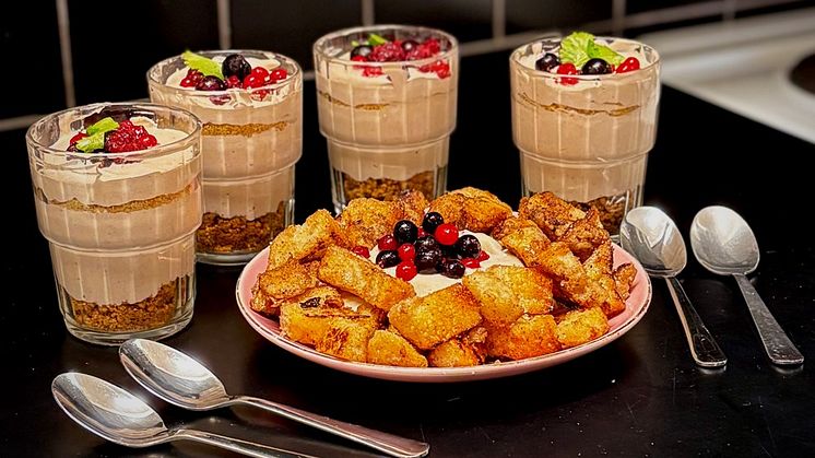 Bidraget "från rest till fest" förvandlade enkla råvaror till festdessert. 
