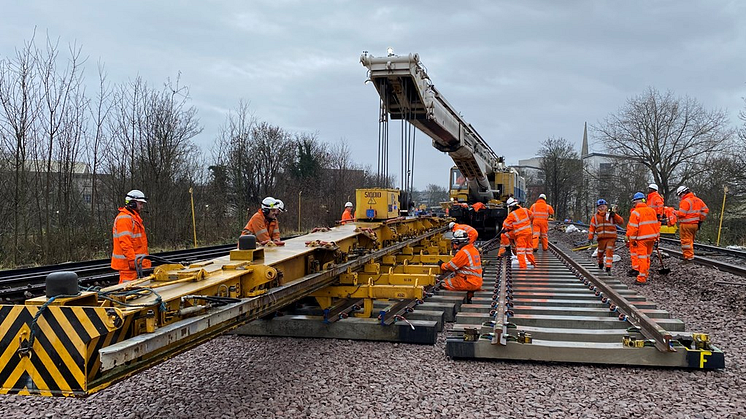 Engineers working on a track renewal in Lewisham (more images below)