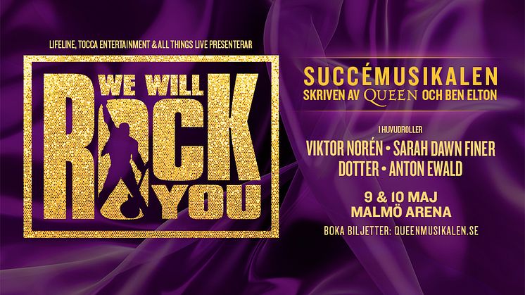 Queen-musikalen ”We Will Rock You” till Malmö Arena!