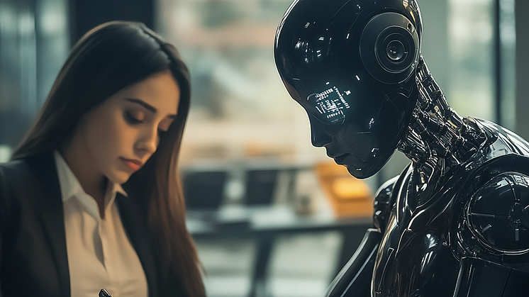 AI Assistant i ett möte - illustrerad bild