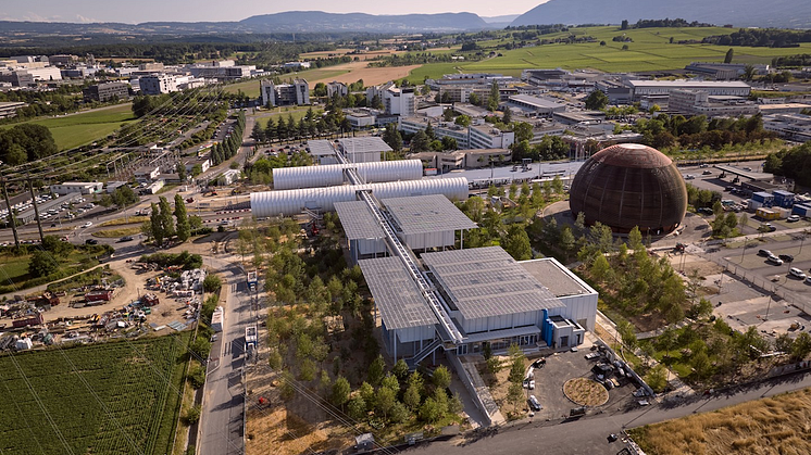 CERN Globe mit  Science Gateway Genf Meyrin.png