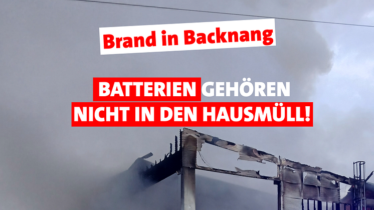 Brand in Veolia-Anlage in Backnang: Keine Einschränkungen bei den Entsorgungsdienstleistungen 