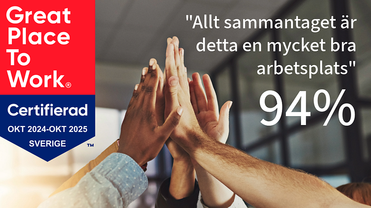 Att hela 94% av våra medarbetare svarar positivt på påståendet "Allt sammantaget är detta en mycket bra arbetsplats" känns extra roligt, säger Samuel Freiholtz.