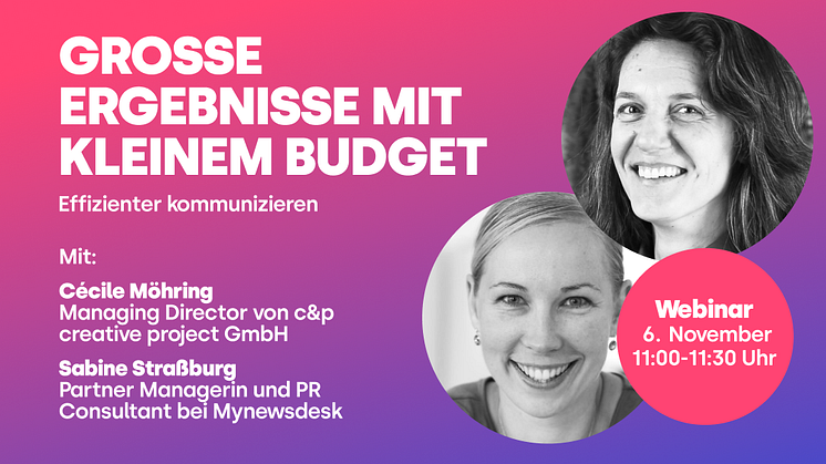 Webinar: Große Ergebnisse mit kleinem Budget – Effizienter kommunizieren