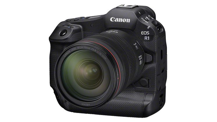 Canon EOS R1 med RF 24-70mm F2.8L IS USM - en av Canons två nya toppkameror som tar professionell fotografi och film till nya nivåer.