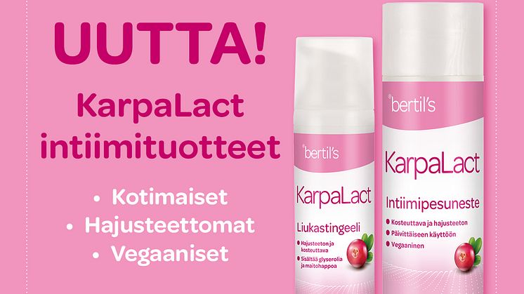 Uudet KarpaLact-intiimituotteet naiselliseen hyvinvointiin