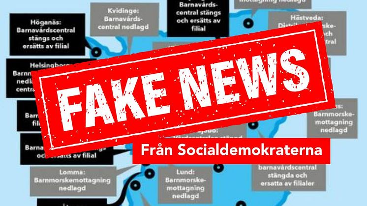 Liberalerna hävdar i en post på Facebook att Socialdemokraterna sprider "fake news". De inbjuder nu alla att granska materialet. 