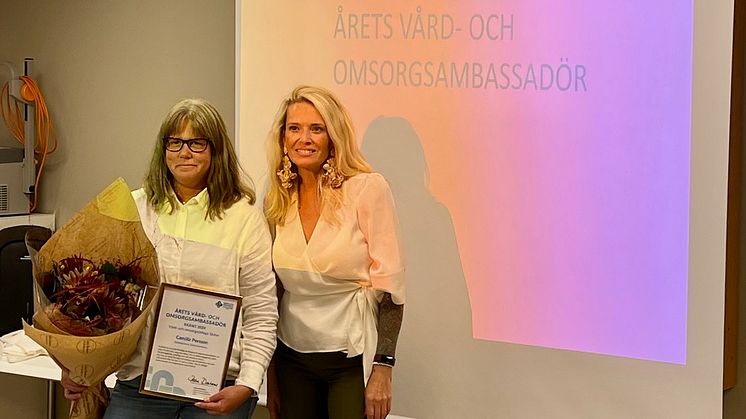 Camilla Persson, stödassistent på en daglig verksamhet i Eslövs kommun och Petra Douhane, regional processledare, Vård- och omsorgscollege Skåne 