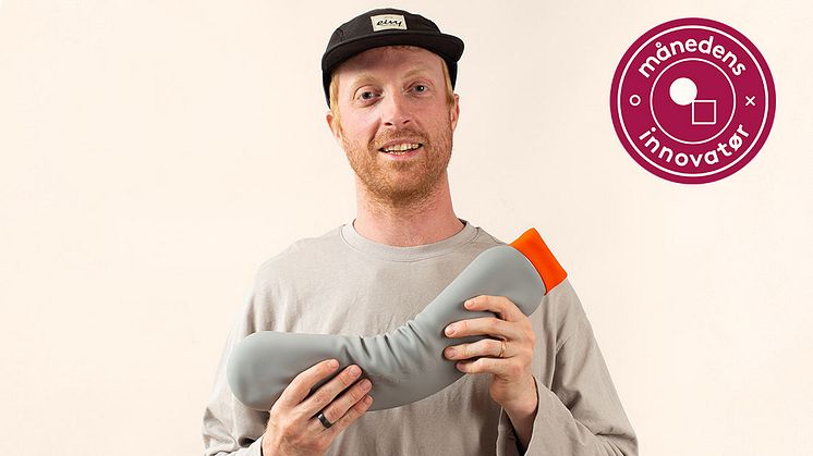 Viktor Ström er innovatøren bak Ergostone: «Jeg ville skape noe holdbart og allsidig som gjør det lettere for folk å ta vare på seg selv i hverdagen - enten de har vondt, fryser, er stive, stresset eller engstelige».