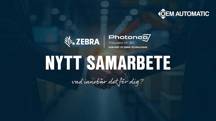 Photoneo blir en del av Zebra Technologies | OEM Automatic
