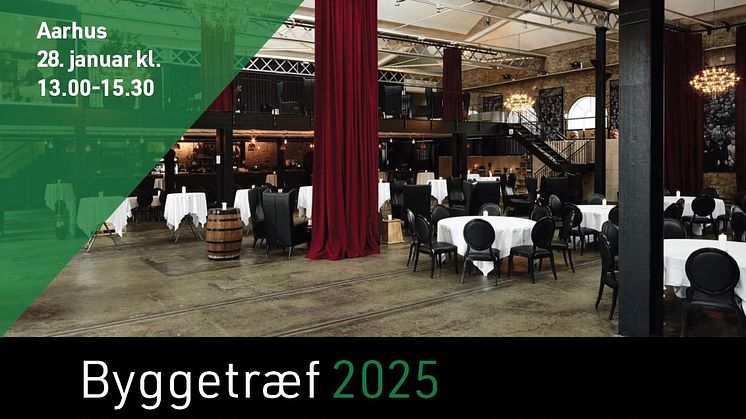Välkommen till minimässa på Byggetræf 2025 med lunch och nätverkande med kollegor och utställare. 