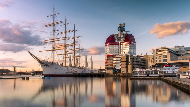 Lilla Bommen i Göteborg - hemvist för den flytande elbåtsmässan Enjoy the Silence