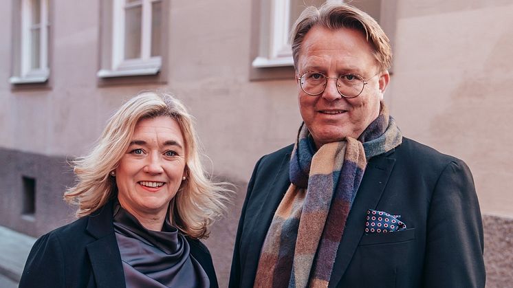 Sanna Arnfjorden Wadström, vd Sinf och Magnus Lindström, chefsjurist Sinf. Foto: Sinf