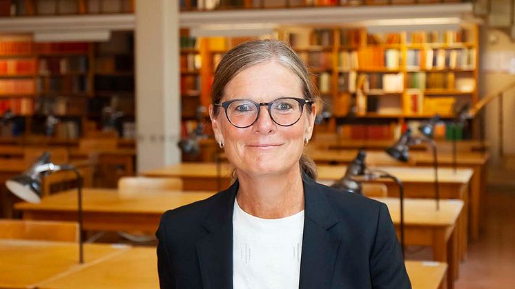 Johanna Hansson, tillträdande överbibliotekarie för Uppsala universitetsbibliotek. Foto: Jens Gustavsson