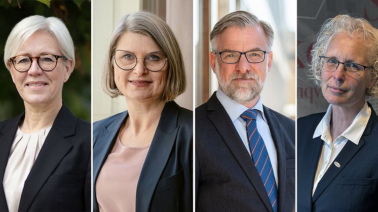 Sofia Wallström, vd Lif - de forskande läkemedelsföretagen, Jessica Martinsson, vd SwedenBIO, Jonas Hagelqvist, vd, IKEM och Anna Lefevre Skjöldebrand, vd, Swedish Medtech