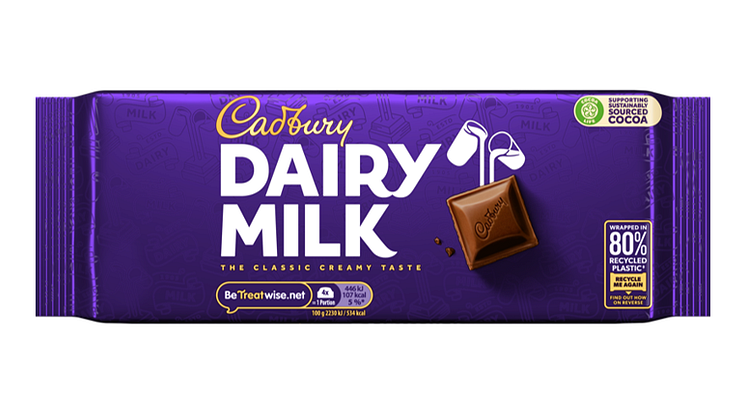 New Cadbury 80% Recycled Plastic Packaging