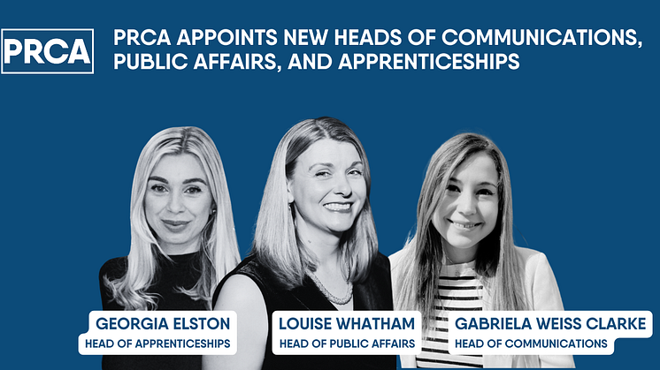PRCA names new Heads of Public Affairs, Communications and Apprenticeships