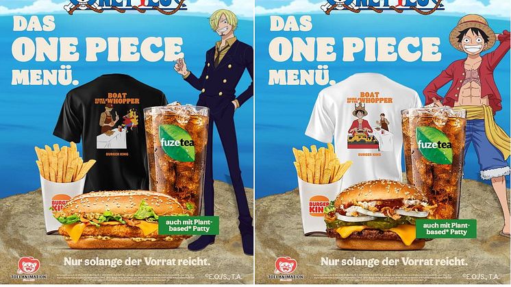 Burger King® begeistert Anime-Fans: Lang ersehnte One Piece Kooperation nun in Deutschland