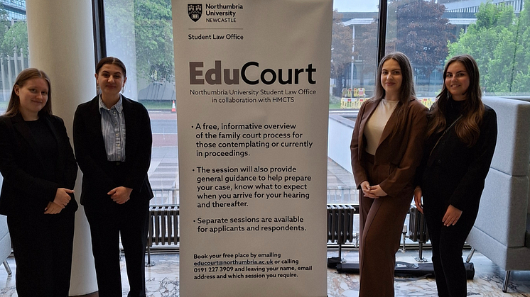 l-r Bethan Fisher, Abigail Johnson, Freya Herbert and Lily Rea from The Student Law Office 