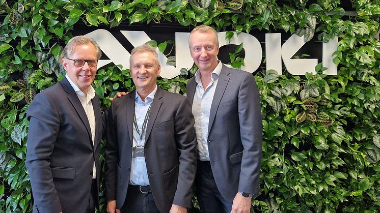 Tom Ekevall, Country Manager Avoki Norge; Morten Eriksen, Adm.dir & Partner Avant IT; och Peter Uddfors, CEO Avoki