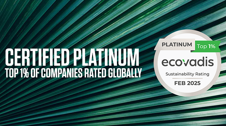 Canon tilldelas EcoVadis hållbarhetsbetyg Platina