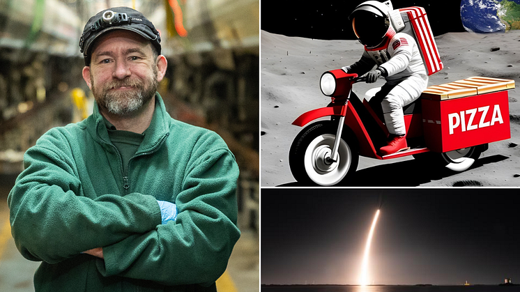Ed's artwork is on its way to the moon (More pictures below. Lower right image: NASA)