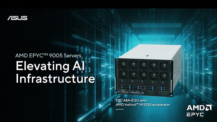 ASUS Announces AMD EPYC 9005-Series CPU-based Servers with MI325X Accelerators