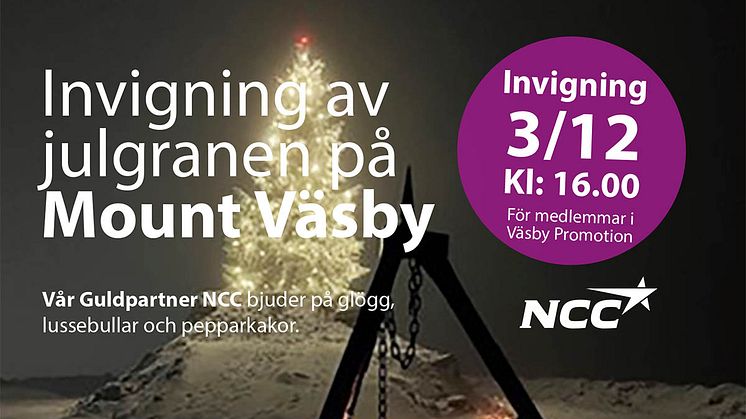 Invigning av julgranen på Mount Väsby