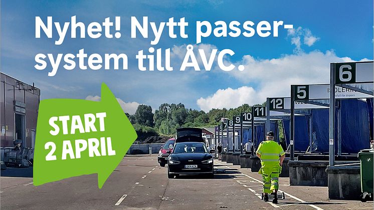 Enklare sätt att besöka återvinningscentralen – nytt passersystem från 2 april