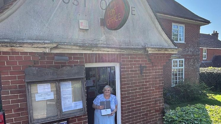 Popular postmistress reaches 50 year milestone running Berwick Post Office, near Polegate 