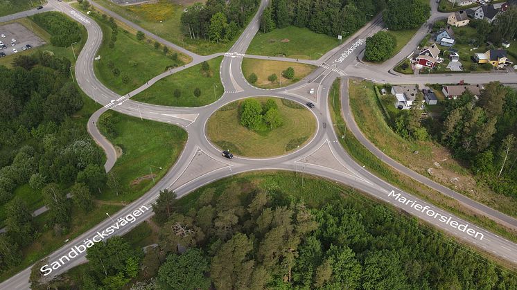 Ombyggnation och ny anslutning i Sandbäcksrondellen