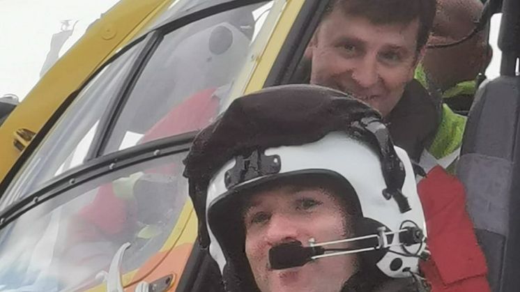 Glasgow helipad relay for the Stroke Association